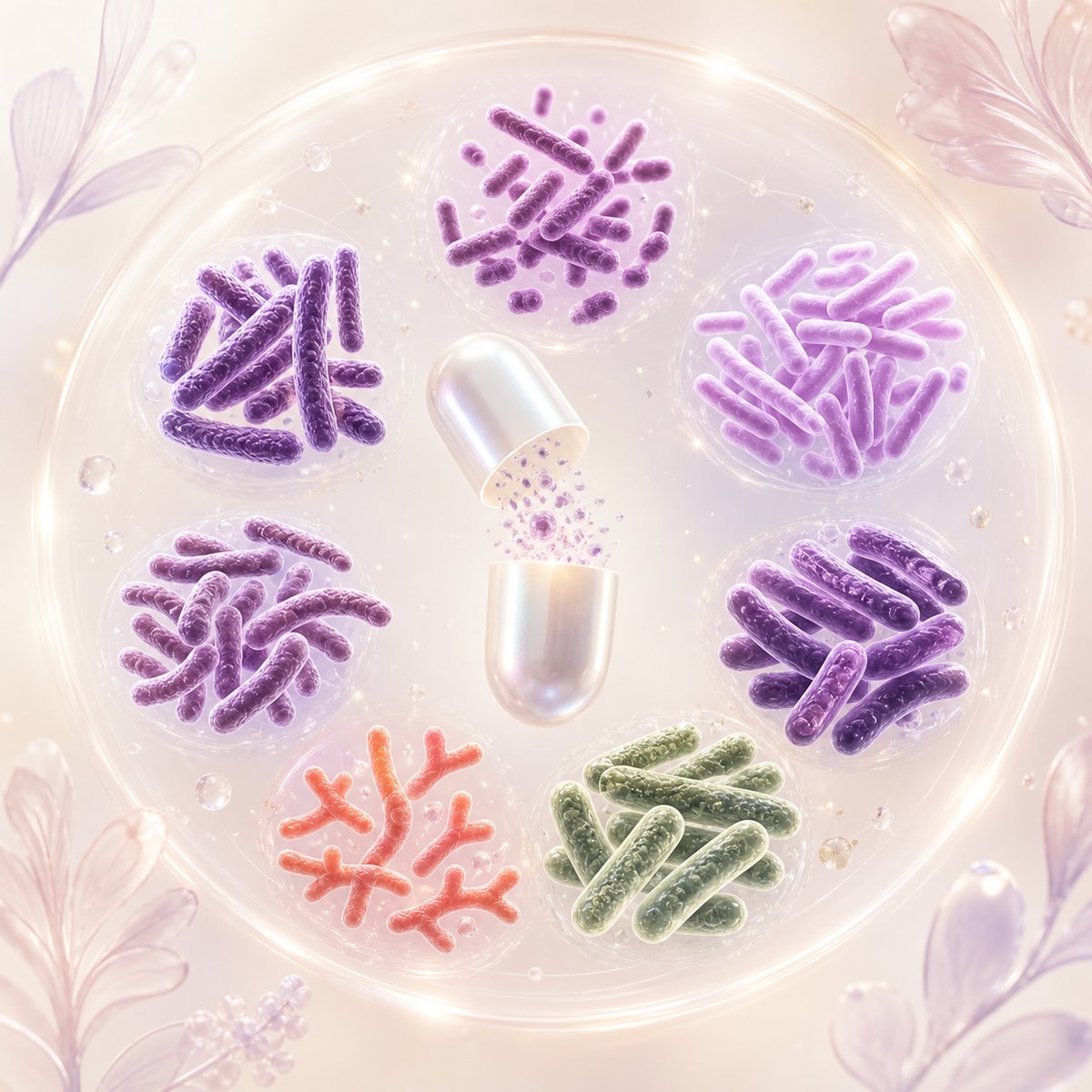 Seven probiotic strains released from one capsule