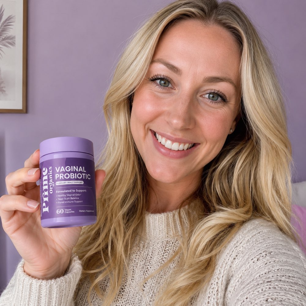 Danielle R. holding Vaginal Probiotic