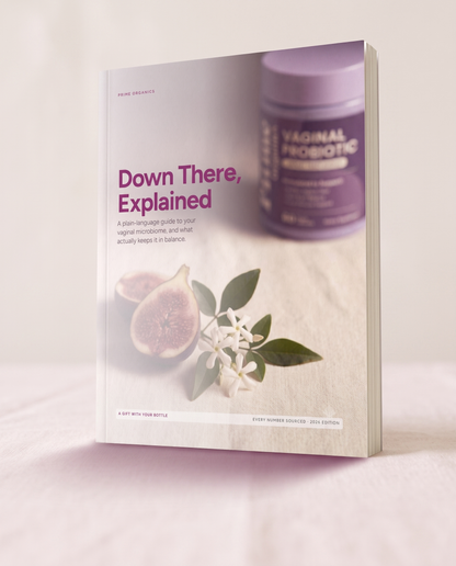 Down There, Explained. The Prime Organics ebook, a gift with your bottle.