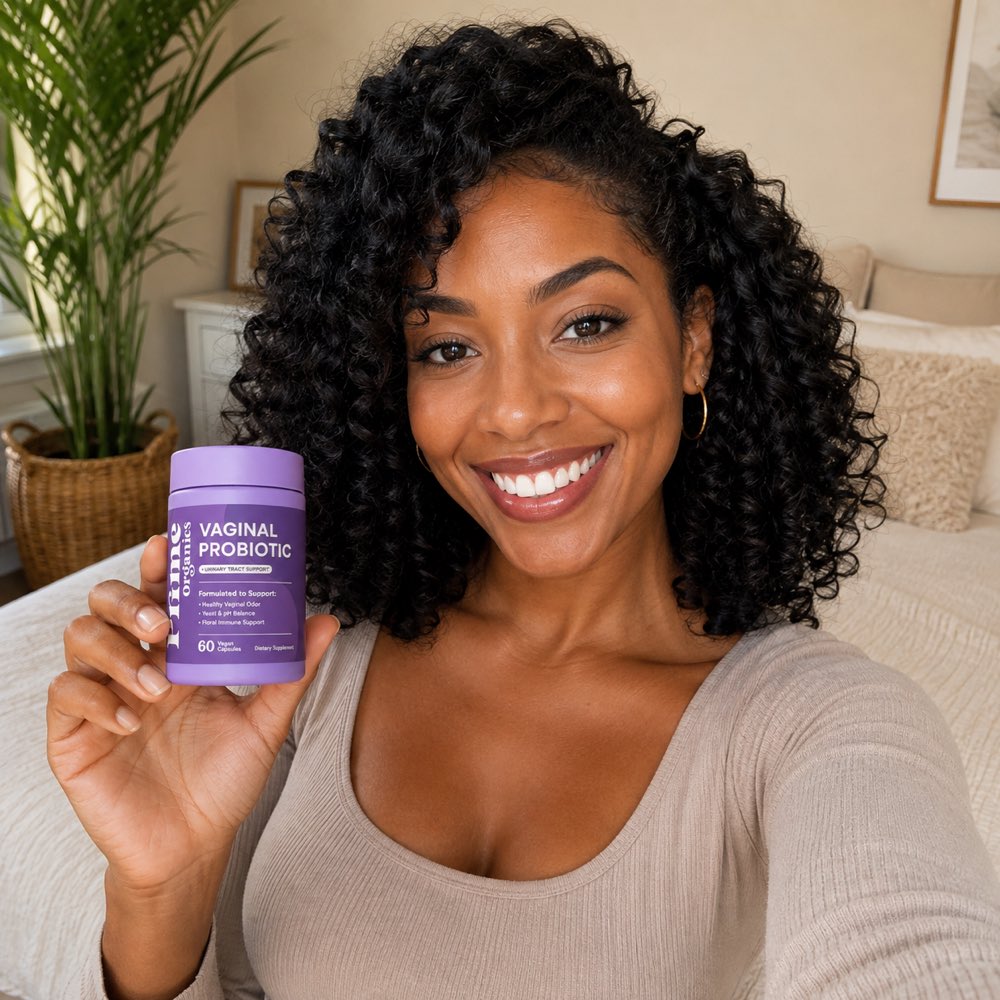 Simone B. holding Vaginal Probiotic