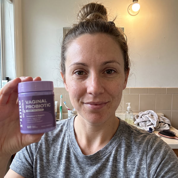 Danielle R. holding the jar