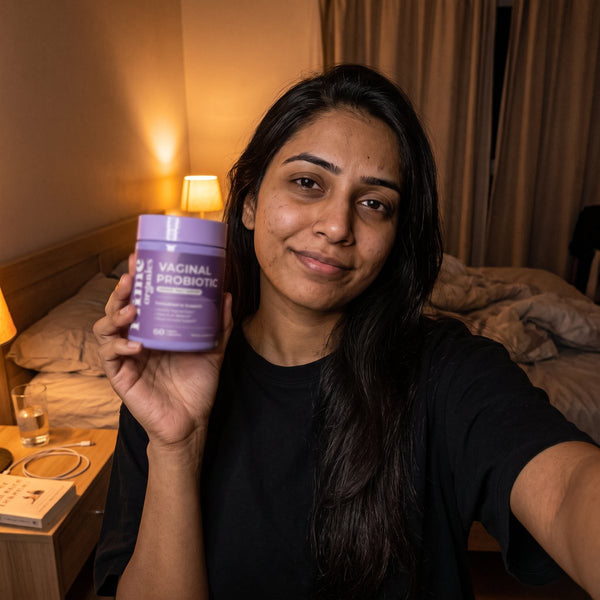 Priya S. holding the jar