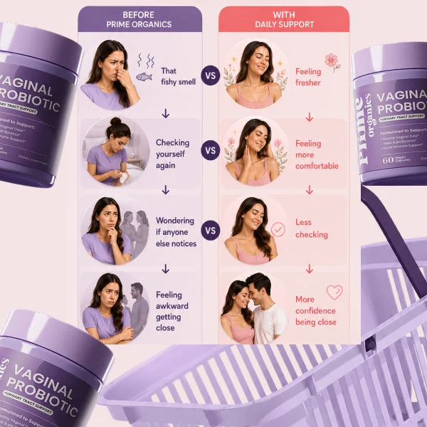 Before and after daily vaginal probiotic support